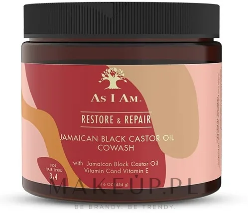 Очищающий кондиционер (ко-вош) для волос с касторовым маслом As I Am Jamaican Black Castor Oil CoWash, 454 г