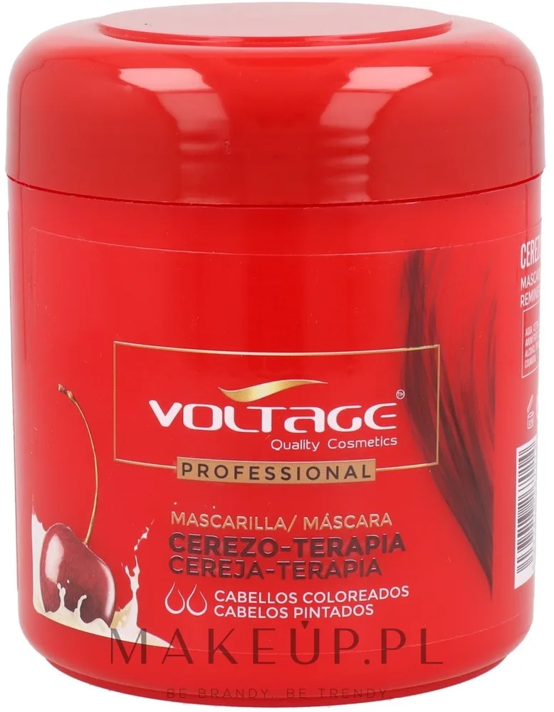 Маска для волос Voltage Cherry-Therapy вишнёвая, для окрашенных волос, антиоксидантный уход, защита цвета, антоцианы, 500 мл