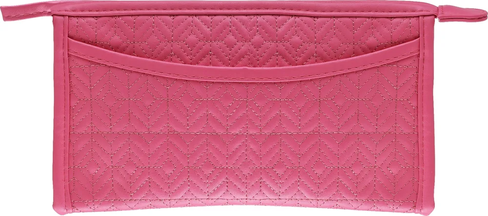 Косметичка Top Choice Stitch 98352 стеганая экокожа розовая 21,5х12,5х6 см