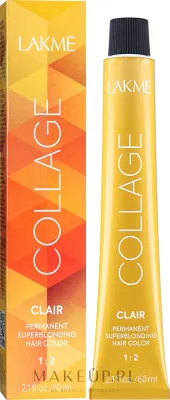 Краска для волос Lakme Collage Clair Permanent Superblonding Hair Color стойкая, для сильного осветления, 60 мл