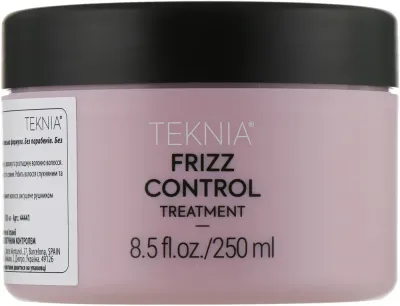 Маска для волос Lakmé Teknia Frizz Control дисциплинирующая, для пушащихся волос, гиалуроновая кислота, масло чиа, керамид 3, 250 мл