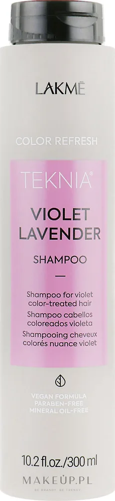 Шампунь Lakme Teknia Violet Lavender Shampoo для фиолетовых и пастельных оттенков волос, 300 мл