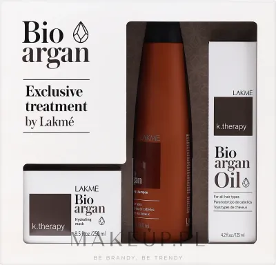 Набор для волос Lakme K.Therapy Bio Argan шампунь маска и аргановое масло 300+250+125 мл