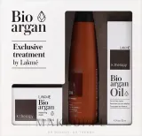 Набор для волос Lakme K.Therapy Bio Argan шампунь маска и аргановое масло 300+250+125 мл — фото 1