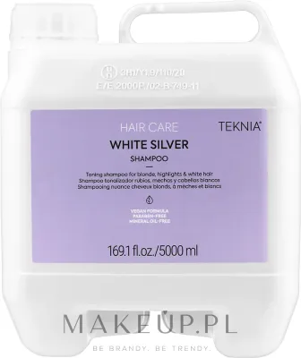 Шампунь Lakme Teknia White Silver Shampoo нейтрализующий желтизну для блонда и седых волос, 5000 мл