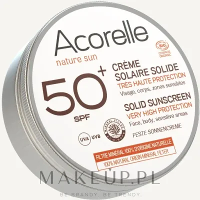 Крем солнцезащитный для лица и тела Acorelle SPF50+ твёрдый 20 г