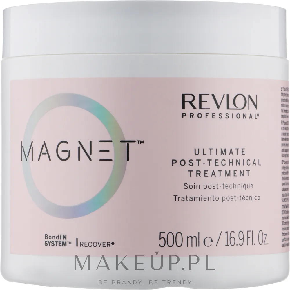 Маска для волос Revlon Professional Magnet Post-tech фиксирующая, после ухода, аминокислоты кератина, экстракт моринги, пантенол, 500 мл