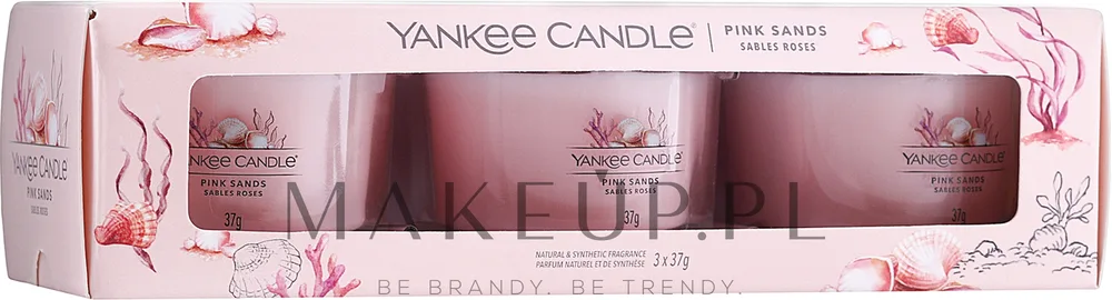 Набор ароматических свечей Yankee Candle Pink Sands 3x37 г