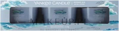 Yankee Candle Ocean Air набор ароматических свечей 3 x 37 г, свечи в стекле с морским ароматом