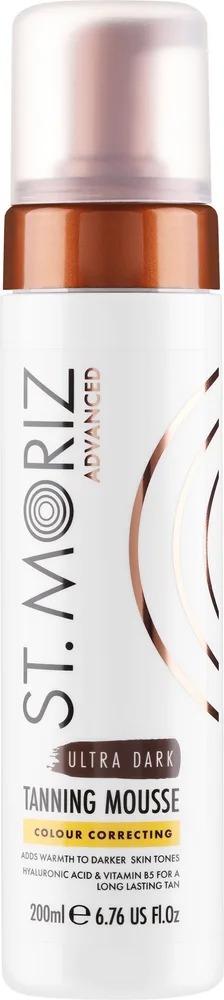 Пенка-автозагар St.Moriz Advanced Colour Correcting Tanning Mousse Ultra Dark, ультратёмная, 200 мл