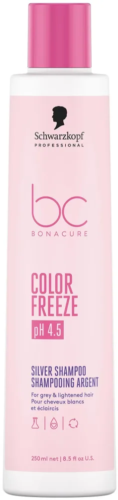 Шампунь для седых и осветлённых волос Schwarzkopf Professional Bonacure Color Freeze Silver Shampoo pH 4.5, 250 мл / 1000 мл