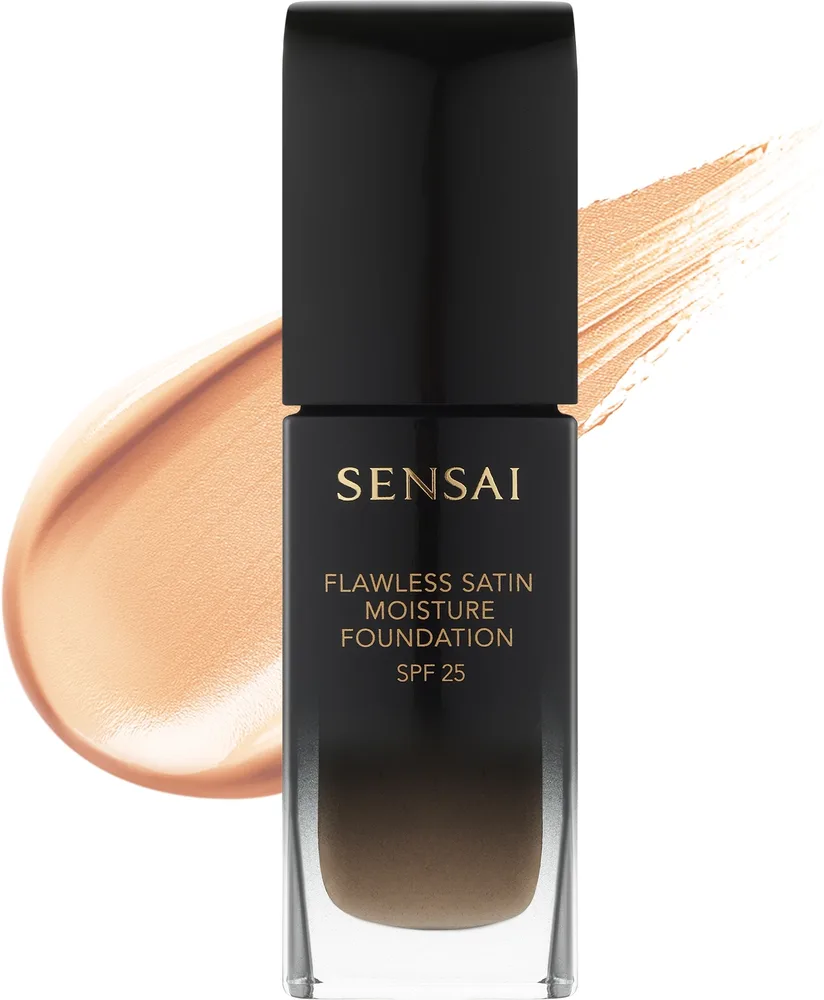 Увлажняющий тональный флюид Sensai Flawless Satin Moisture Foundation сатиновый SPF 25, 30 мл, оттенок FS203 - Neutral Beige