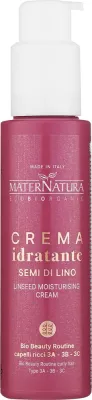 Крем для волос MaterNatura Linseed увлажняющий, для кудрявых, с льняным маслом, веган, 100 мл