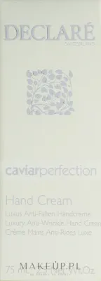 Крем для рук Declare Caviar Perfection Luxury Anti-Wrinkle Hand Cream, против морщин, с экстрактом чёрной икры, 75 мл