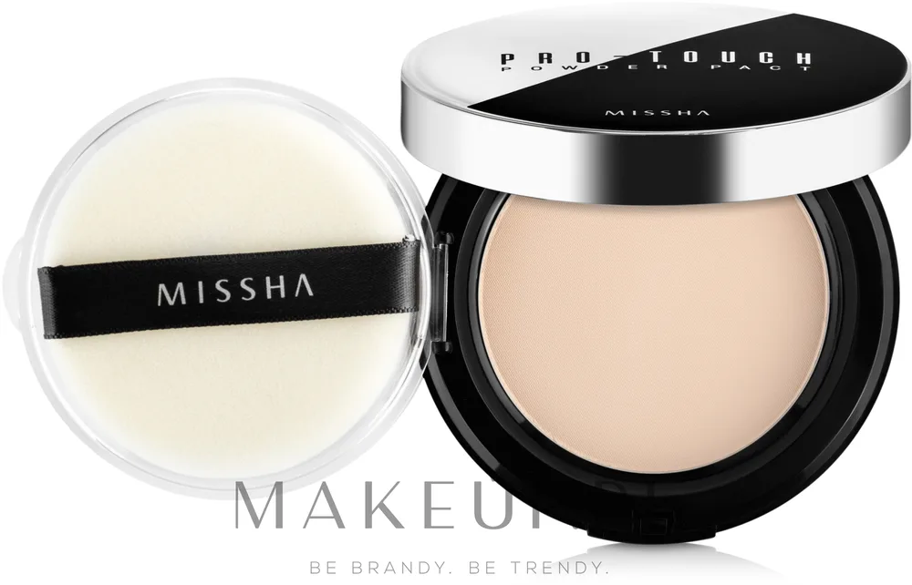 Пудра компактная для лица Missha Pro-Touch Powder Pact SPF25/PA++ с солнцезащитным фильтром, 10 г, оттенок 21