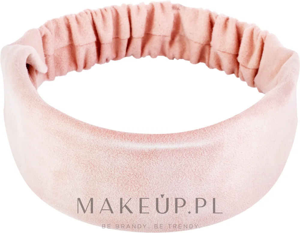 Повязка для волос MAKEUP Hair Accessories Suede Classic из экозамши, персиковая, 26 x 8 см, 1 шт