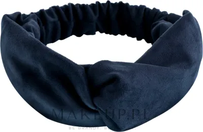Повязка для волос MAKEUP Hair Accessories Suede Twist из искусственной замши, тёмно-синяя, с узлом, 26 x 8 см, 1 шт