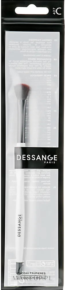 Кисть для теней Dessange C427 белая из плотного мягкого ворса