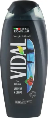 Гель для душа Vidal Energy & Sport для тела, 250 мл