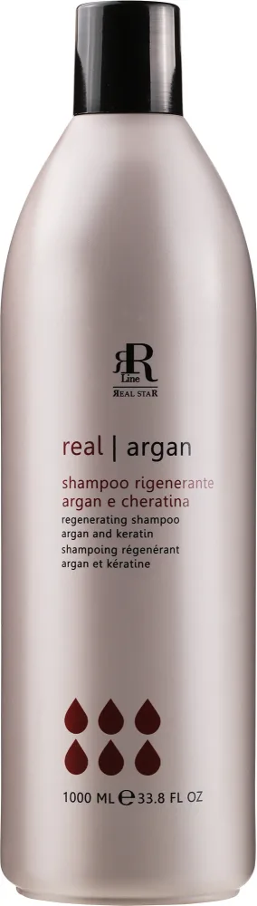 Шампунь восстанавливающий RR Line Argan Star Shampoo с аргановым маслом и кератином, 350 мл / 1000 мл
