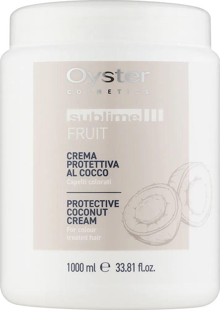 Oyster Cosmetics Oyster Cosmetics Sublime Fruit Coconut Extract Mask - Маска для волос Oyster Sublime Fruit для окрашенных волос, экстракт кокоса, кокосовое масло, меланин, супероксиддисмутаза, 1000 мл