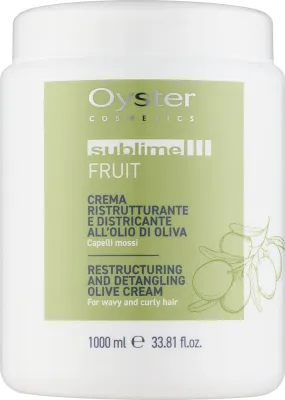 Oyster Cosmetics Oyster Cosmetics Sublime Fruit Olive Extract Mask - Маска для волос Oyster Sublime Fruit с экстрактом оливы, для окрашенных и вьющихся волос, оливковое масло, гидролизованный кератин, 1000 мл