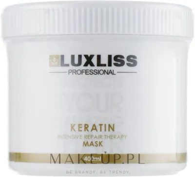 Маска для волос Luxliss Keratin регенерирующая, для сухих и повреждённых волос, кератин, аргановое масло, 400 мл