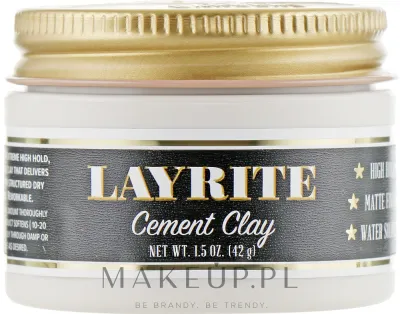 Глина для укладки волос Layrite Cement Hair Clay мужская, с матовым финишем, 42 г