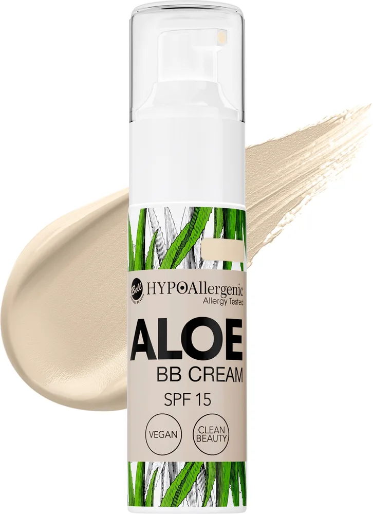 BB-крем Bell Hypo Allergenic Aloe BB Cream гипоаллергенный увлажняющий SPF 15, 20 г, оттенок 01 - Cream