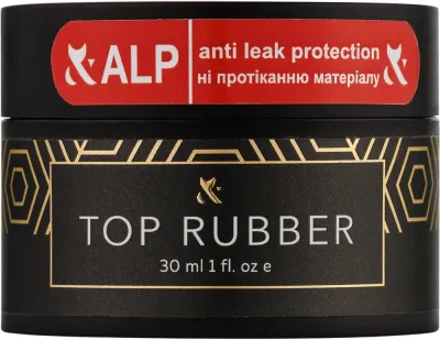 Каучуковый топ для гель-лака F.O.X Top Rubber самовыравнивающийся, с липким слоем, 30 мл
