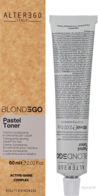 Alter Ego Italy Alter Ego Be Blonde Pure Toner - Краска для волос Alter Ego Be Blonde Pure Toner тонирующая, без аммиака, 60 мл