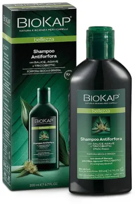 Шампунь против перхоти BiosLine BioKap Anti-Dandruff Shampoo для волос, с ментолом и алоэ, 200 мл