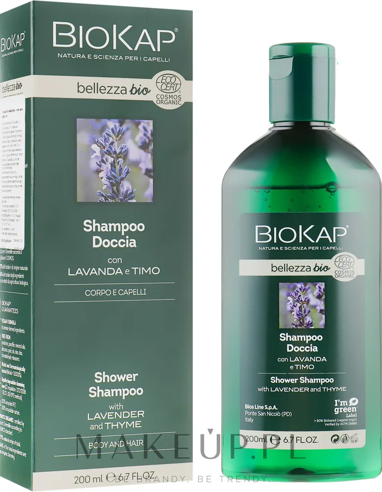 Шампунь-гель для душа BiosLine BioKap 2 в 1 с лавандой и тимьяном, 200 мл