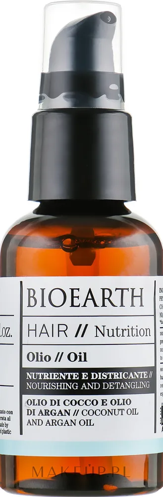 Масло для волос с кокосом и арганой Bioearth Hair Oil