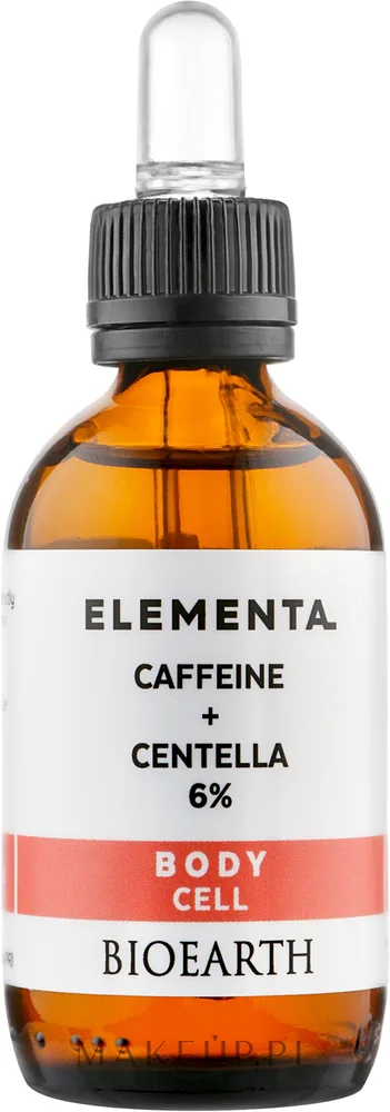 Bioearth Elementa сыворотка для тела антицеллюлитная Кофеин и центелла 6% 50 мл, Caffeine Centella, серум от целлюлита с алоэ