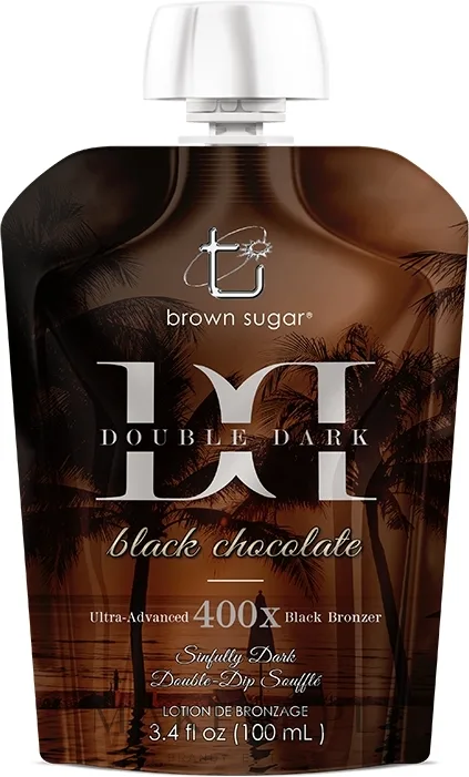 Лосьон для загара в солярии Brown Sugar Double Black Chocolate 400X ультратёмные бронзеры питательный, 400 мл