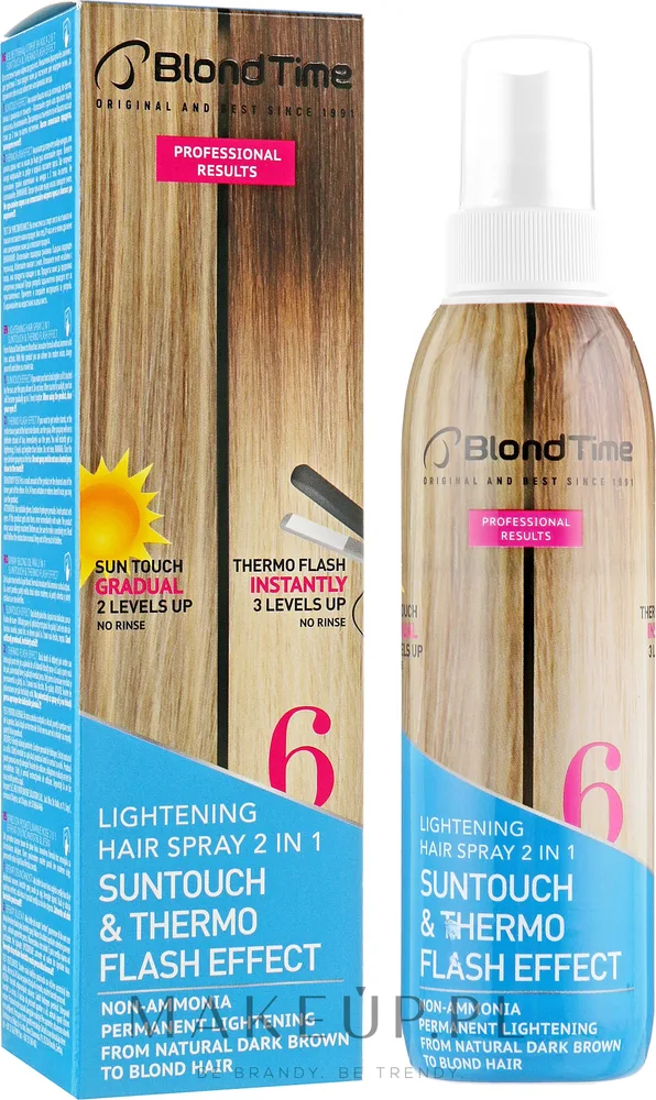 Осветляющий лакировочный спрей для волос Blond Time Lightening Hair Spray 2 в 1, 200 мл