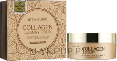 Патчи под глаза 3w Clinic Collagen + Luxury Gold Eye Patch коллагеновые, с золотом, 60 шт