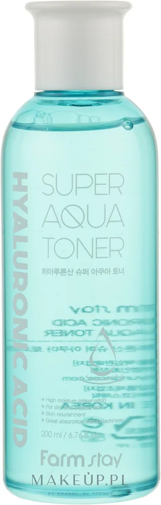 FarmStay Hyaluronic Acid Super Aqua Toner тоник для лица увлажняющий с гиалуроновой кислотой, для всех типов кожи, корейский уход 200 мл
