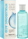 FarmStay Hyaluronic Acid Super Aqua Toner тоник для лица увлажняющий с гиалуроновой кислотой, для всех типов кожи, корейский уход 200 мл — фото 2