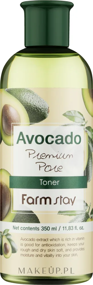 FarmStay Avocado Premium Pore Toner тоник для лица увлажняющий с авокадо 350 мл, для сухой и тусклой кожи с гиалуроновой кислотой