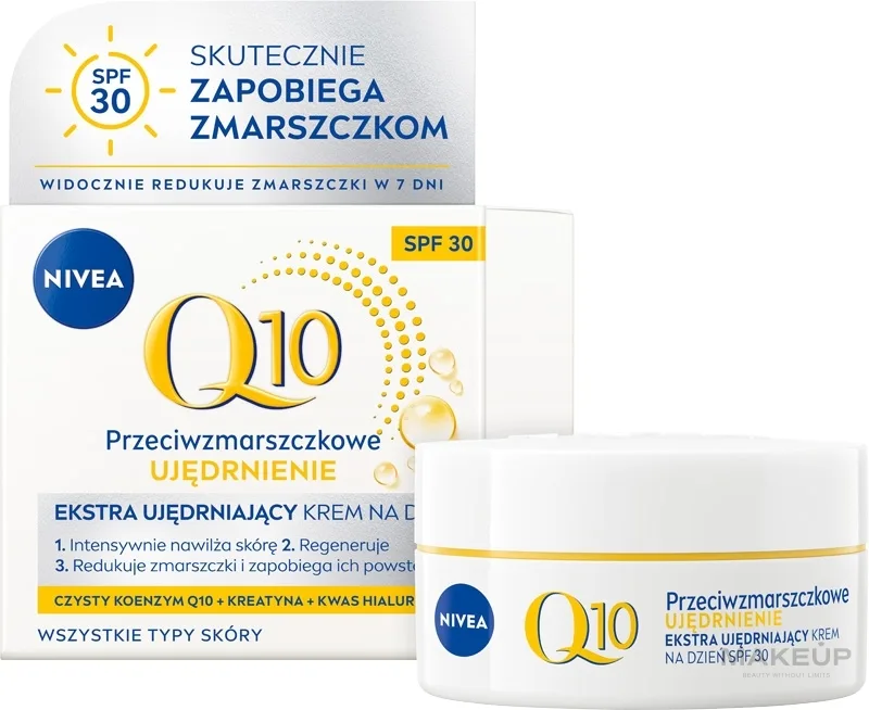 Дневной крем для лица NIVEA Q10 укрепляющий увлажняющий против морщин SPF30 50 мл