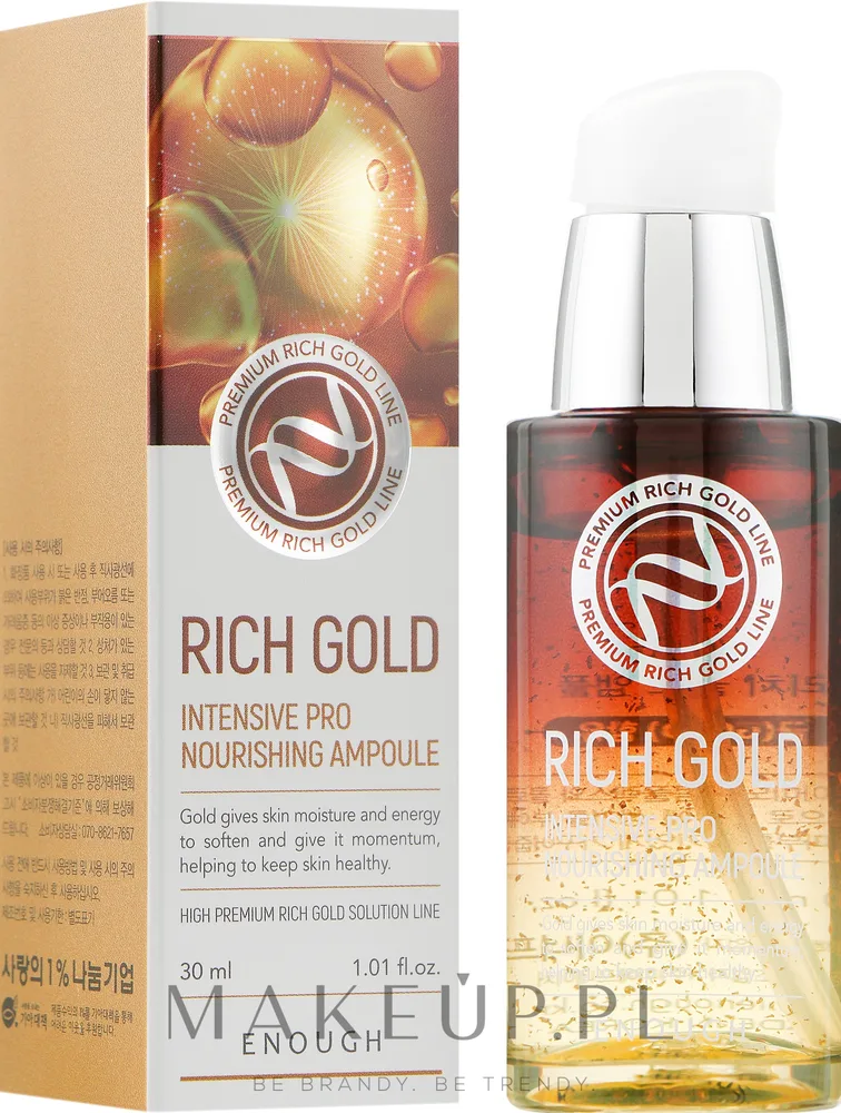 Сыворотка-ампула для лица Enough Rich Gold питательная с гиалуроновой кислотой и центеллой 30 мл