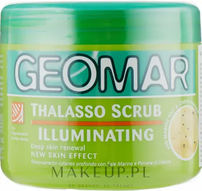 Geomar Thalasso скраб для тела осветляющий Эффект новой гладкой кожи 600 г, солевой, с лимоном, Scrub Illuminant