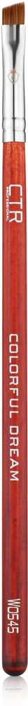 Скошенная кисть для бровей CTR W0545 из синтетического ворса тонкая