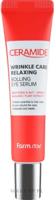Сыворотка для кожи вокруг глаз FarmStay Ceramide Wrinkle Care Relaxing Rolling Eye Serum антивозрастная, расслабляющая, с Ceramide NP, 25 мл