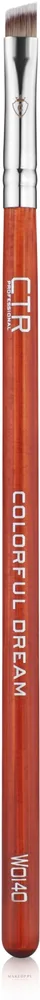 Скошенная кисть для бровей CTR W0140 из синтетического ворса гипоаллергенная