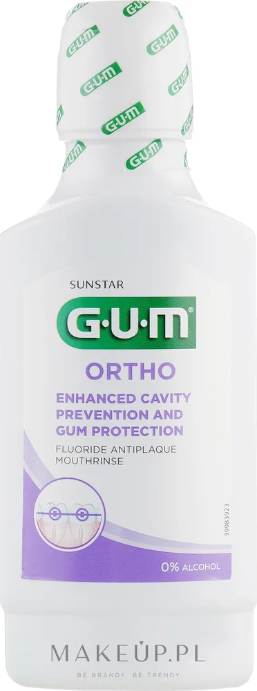 Ополаскиватель для полости рта G.U.M Ortho Профилактика кариеса и защита дёсен, 300 мл