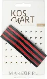 Заколка для волос Kosmart Red stripes, красные полосы, из биопластика, 95 × 30 мм — фото 1