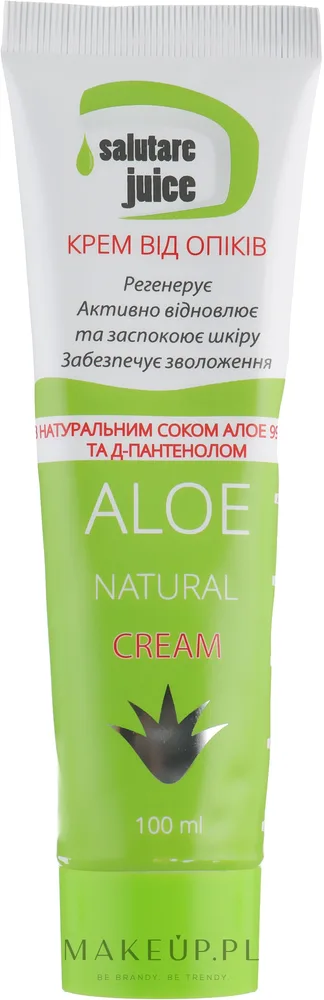 Green Pharm Cosmetic Salutare Juice Aloe Natural Cream крем с соком алоэ и пантенолом для раздражённой кожи тела и лица, 100 мл